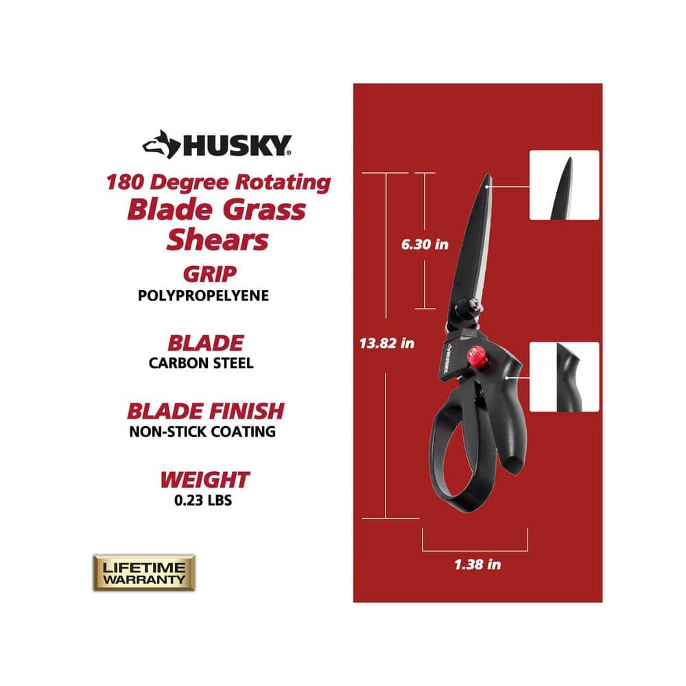 5 in. 180 Degree Rotating Blade Grass Shears - Hercitys