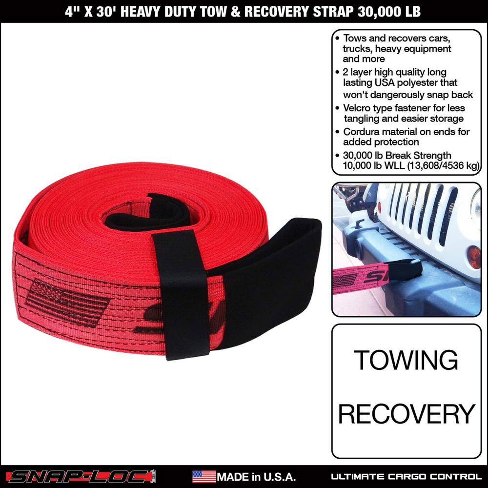 4 in. x 30 ft. Heavy-Duty Tow Rope - Hercitys
