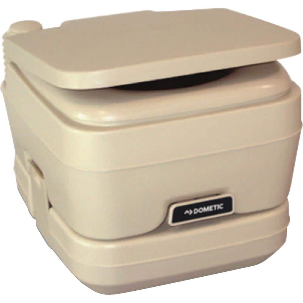 2.5 Gal. Adult Size SaniPottie 962 Portable Toilet with Bellows Flush in Tan - Hercitys