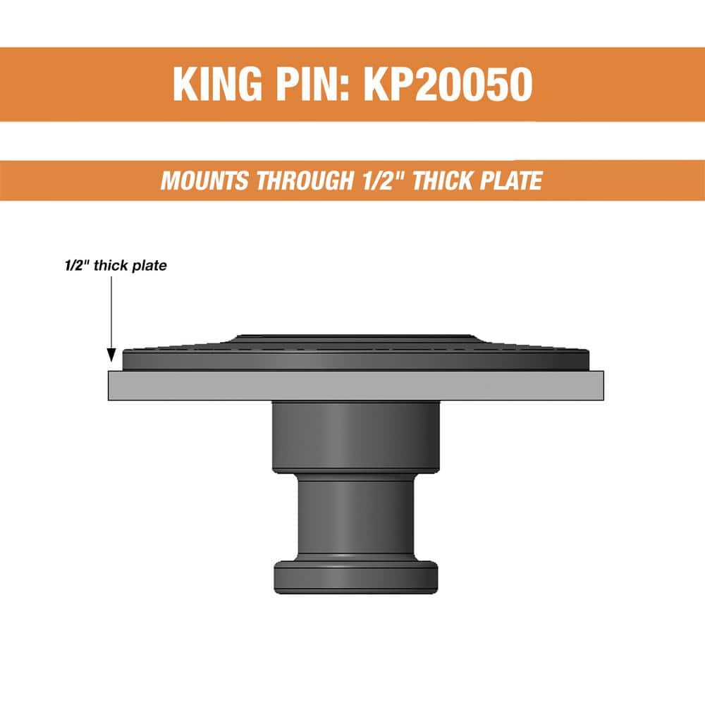 0.50 in. Thick, 2 in. Forged King Pin - Hercitys