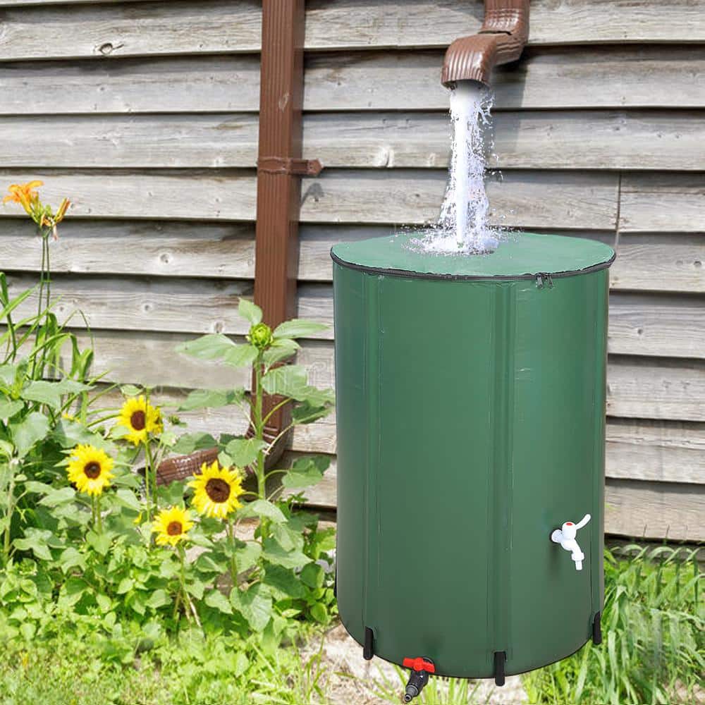 100 Gal. Green Rainwater Barrel - Hercitys