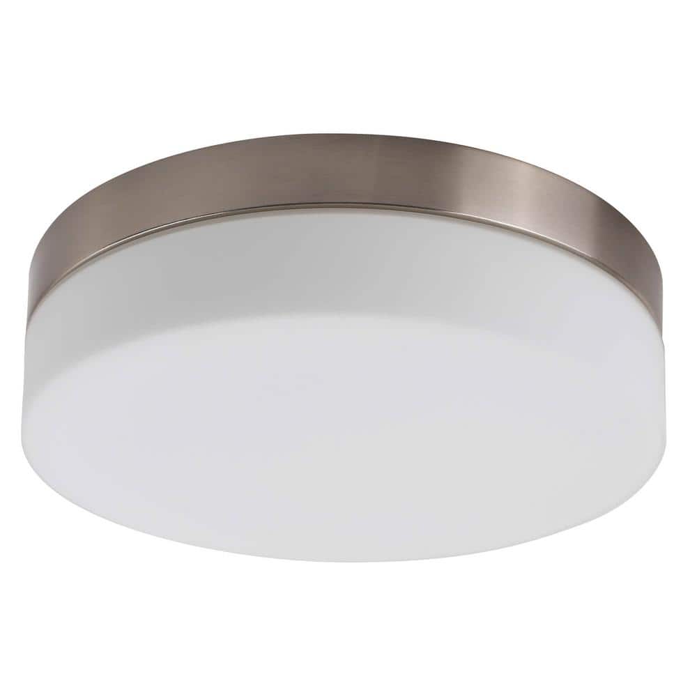 1-Light Brushed Nickel Flush Mount Ceiling Light - Hercitys