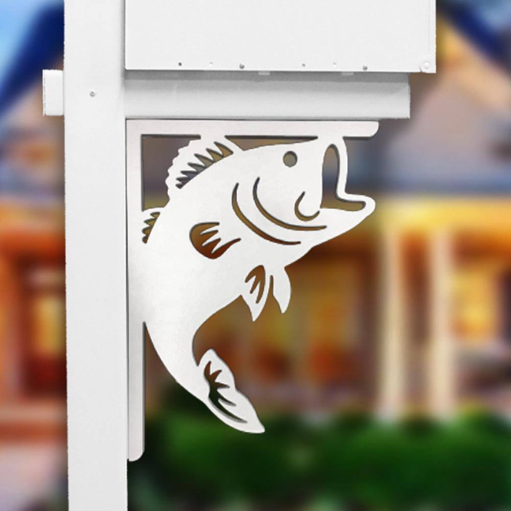 16 in. Paintable PVC Decorative Bass Fish Mailbox or Porch Bracket - Hercitys