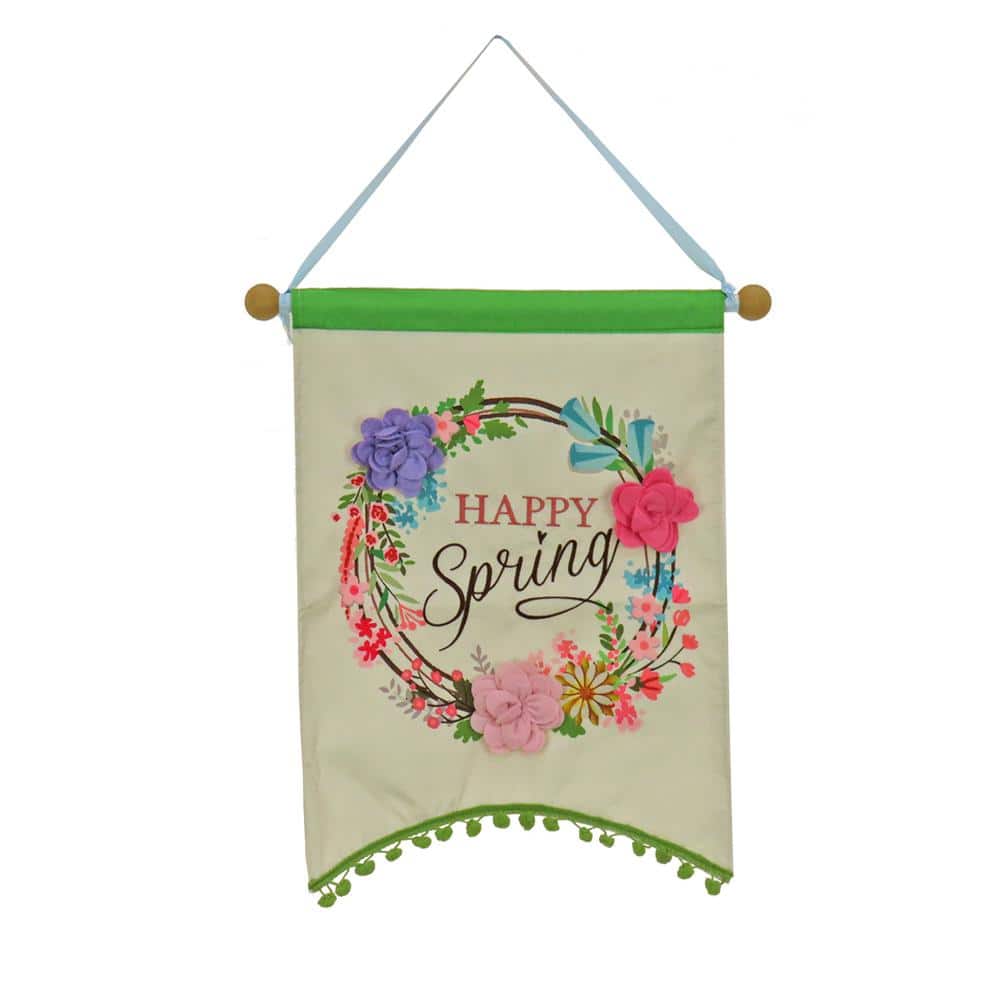 18 in. Happy Spring Banner - Hercitys