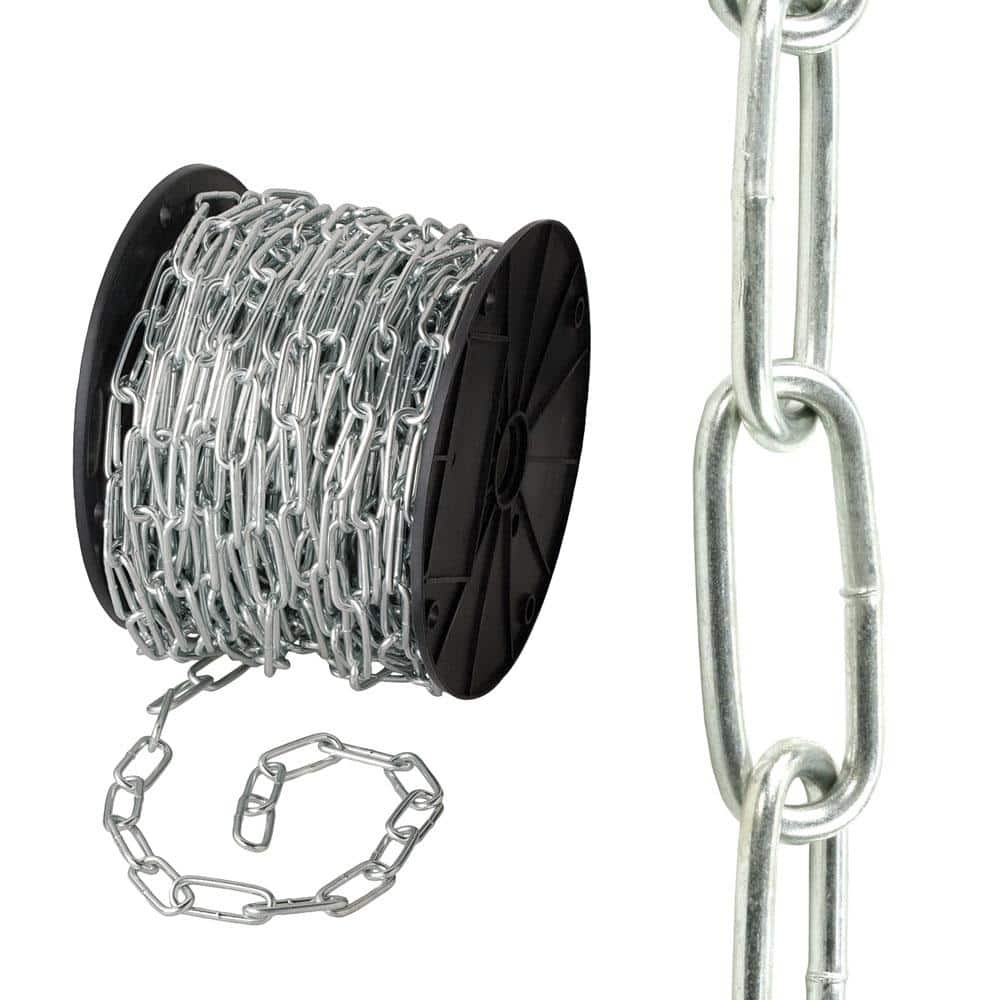 #135 x 75 ft. Stainless Plated Steel Handy Link Chain - Hercitys