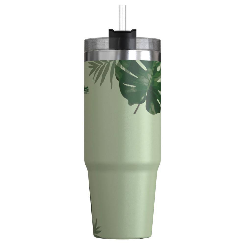 30 oz. Double-Walled Insulated Tropical Green Stainless Steel Tumbler - Hercitys