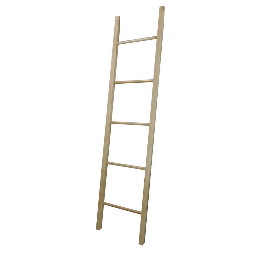 19 in. W x 1.6 in. D Espresso Decorative Ladder with Solid American Maple - Hercitys