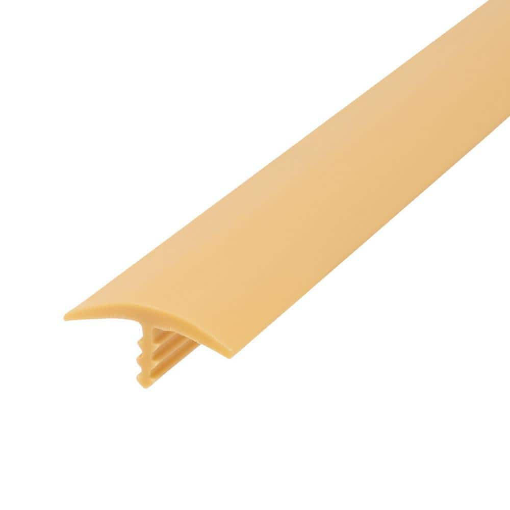 3/4 in. Light Tan Flexible Polyethylene Center Barb Hobbyist Pack Bumper Tee Moulding Edging 25 ft. long Coil - Hercitys