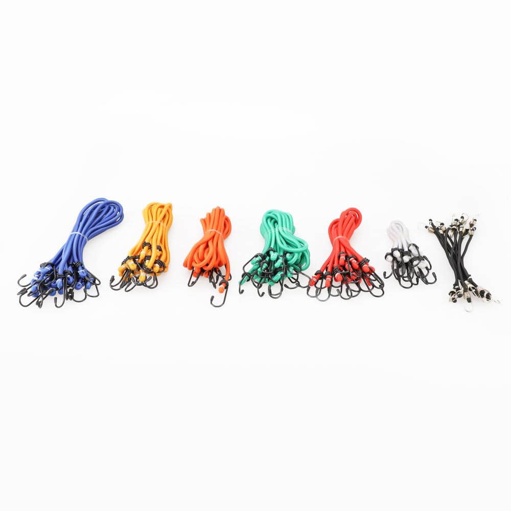 50-Piece Assortment Bungee Set with 7 Sizes - Hercitys