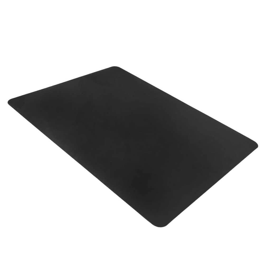 46 in. x 60 in. Black Plastic Chair Mat for Hard Floors and Low Pile Carpets - Hercitys