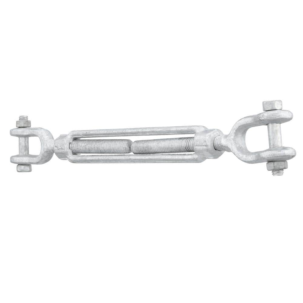 1/2 in. x 6 in. Galvanized Jaw and Jaw Turnbuckle - Hercitys