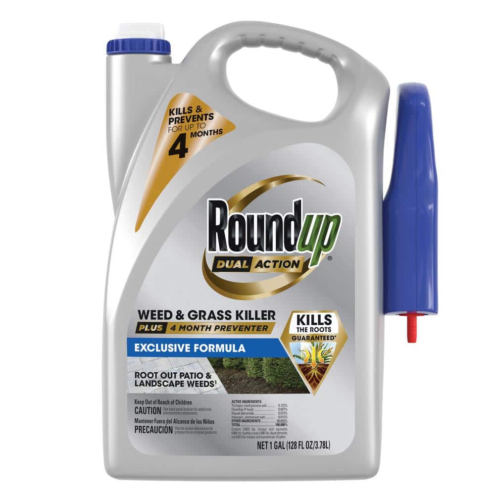 1 gal. Dual Action Weed and Grass Killer Plus 4-Month Preventer - Hercitys