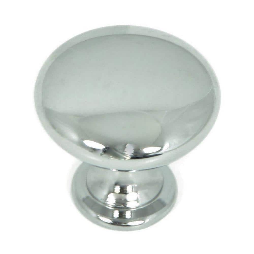 1.25 in. Polished Chrome Round Cabinet Knob (Pack of 10) - Hercitys