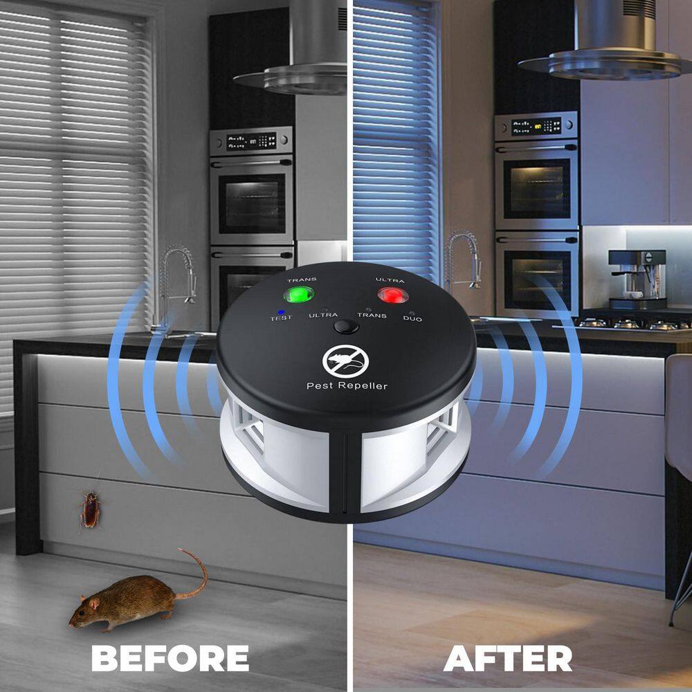 360° Ultrasonic Mouse Repellent Plug-in Indoor Pest Control for Mosquitoes, Insects Rodent Mouse Squirrel Mice Control - Hercitys