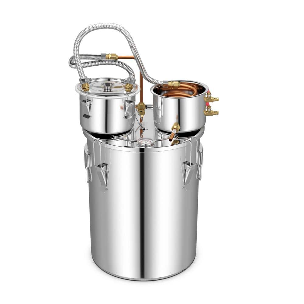 10 gal. 44L Silver Home Water Distiller for DIY Whisky - Hercitys