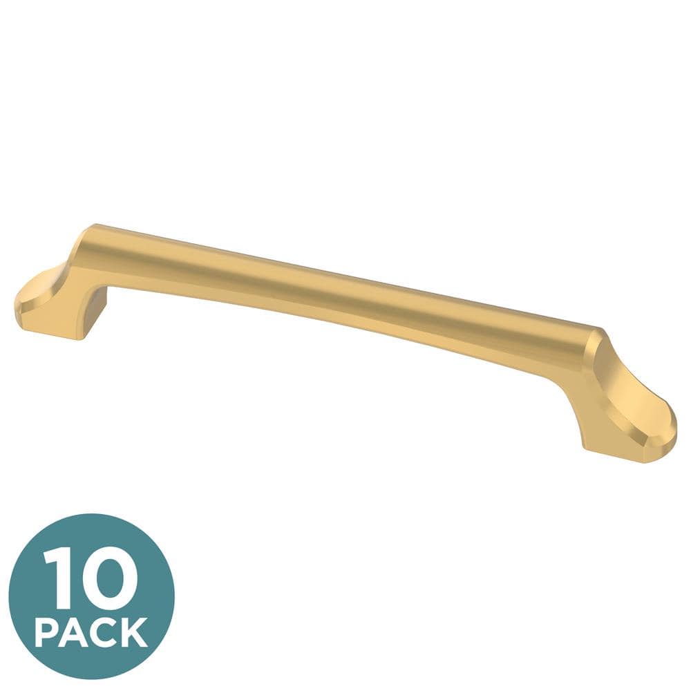 (10-Pack) Archways 5-1/16 in. (128 mm) Classic Modern Gold Arch Cabinet Handle Drawer Pulls - Hercitys