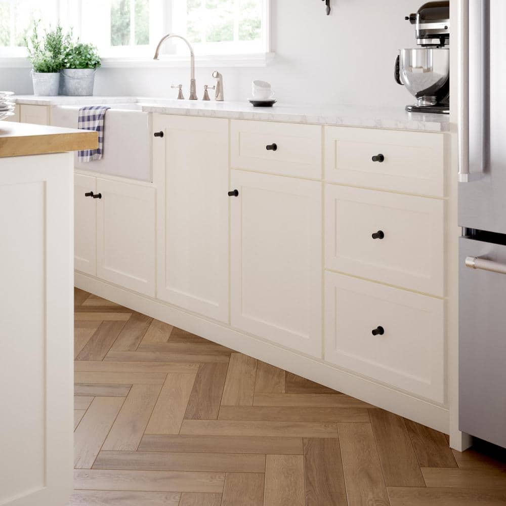 (10-Pack) Round Layered Backplate 1 in. (25 mm) Modern Matte Black Round Cabinet Knobs - Hercitys