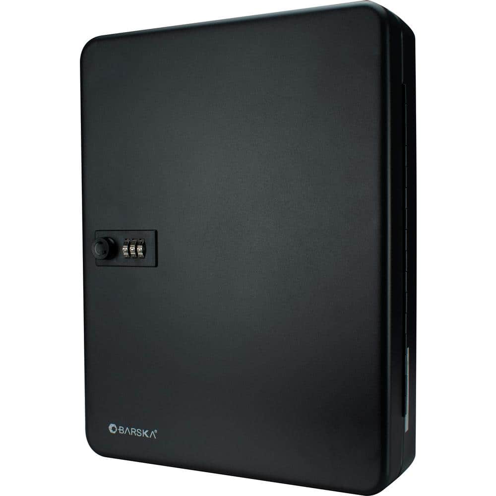 48 Keys Adjustable Key Lock Box with Combination Lock, Black CB13606 - Hercitys