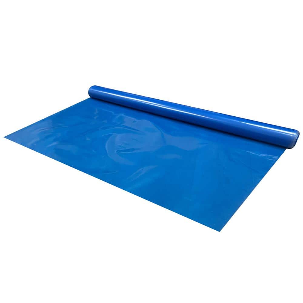 300 sq. ft. 3-15/16 ft. x 76-1/5 ft. x 6 mil Blue Virgin Polyethylene Moisture Barrier and Vapor Barrier Underlayment - Hercitys