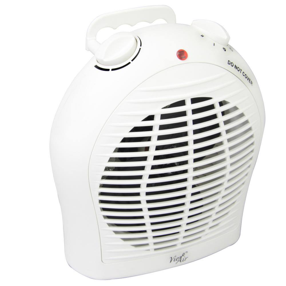 1,500-Watt 2-Settings Electric Portable Fan Heater with Adjustable Thermostat - Hercitys