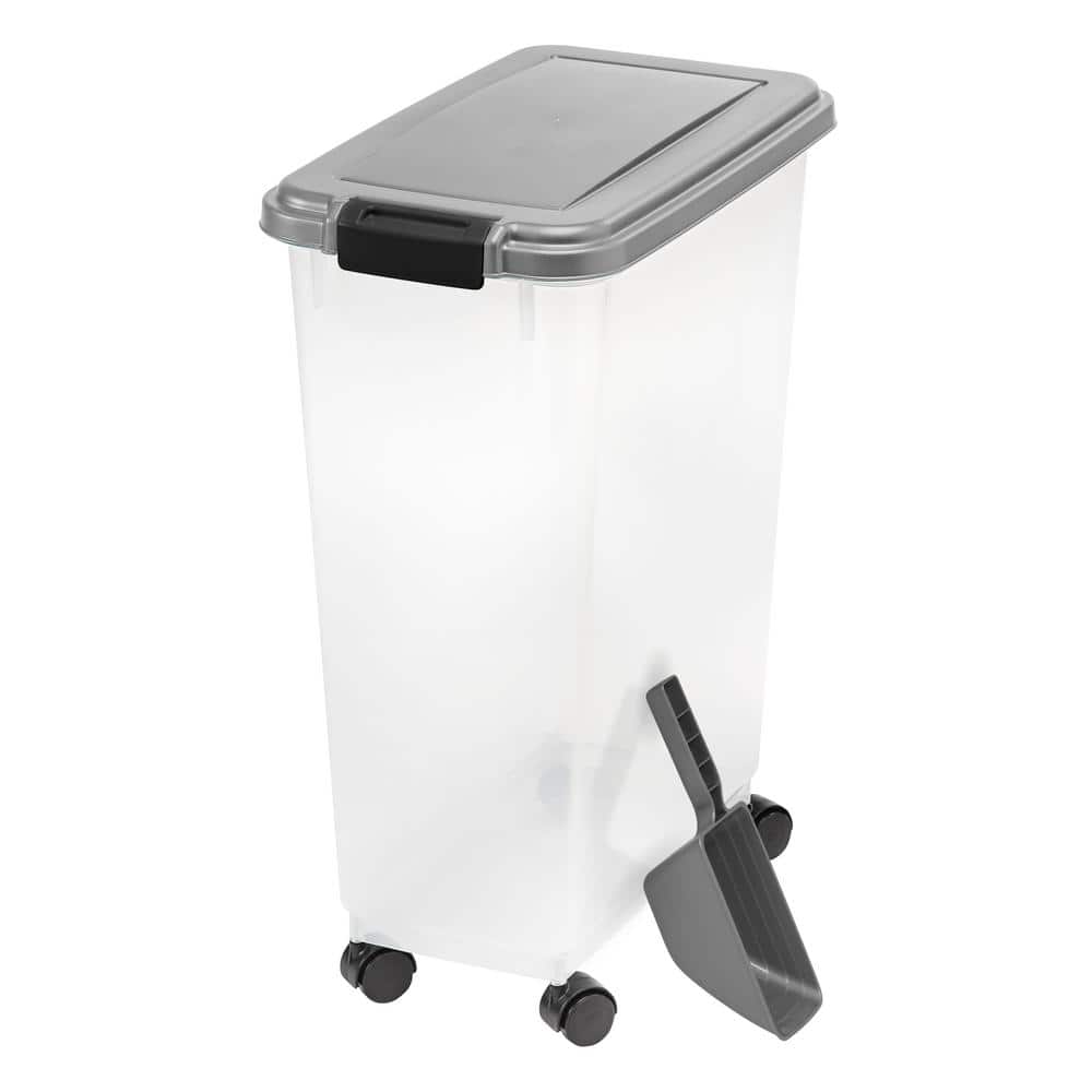 47 Qt. Airtight Pet Food Container in Chrome - Hercitys