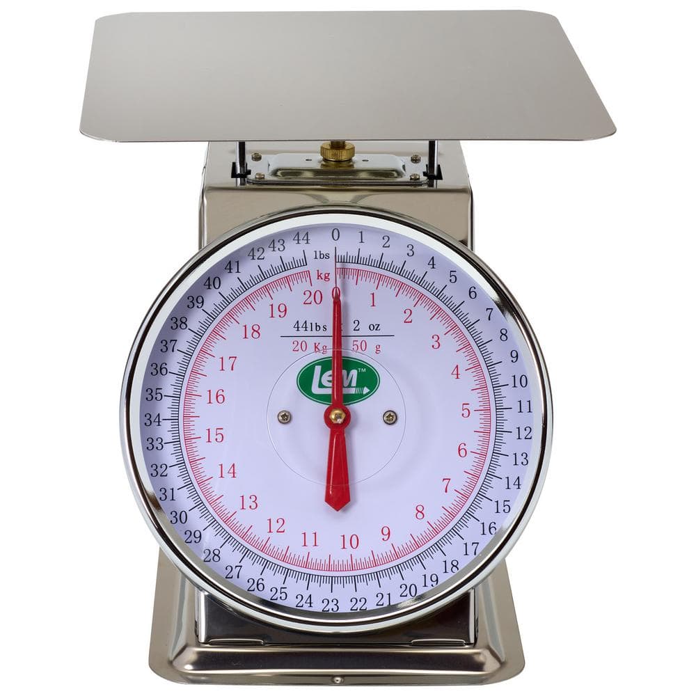44 lb. Stainless Steel Analog Food Scale - Hercitys
