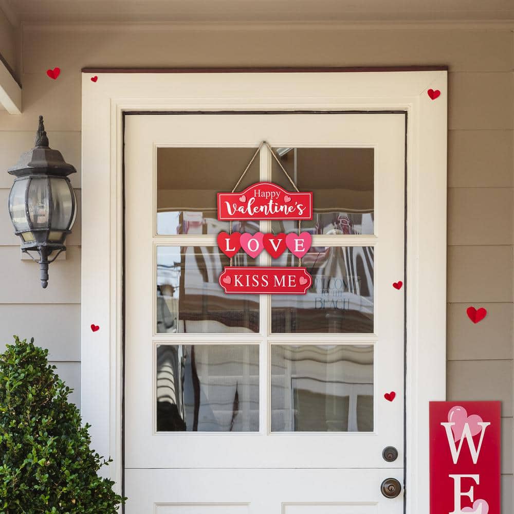 13.50 in. H Valentine’s Wooden LOVE Word Sign Door Hanger - Hercitys
