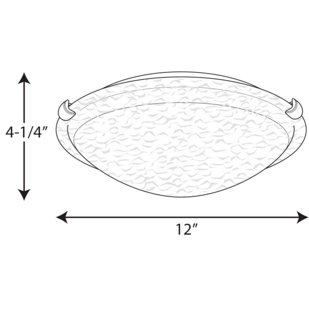 12 in. Dome Collection 20-Watt Brushed Nickel Integrated LED Flush Mount - Hercitys