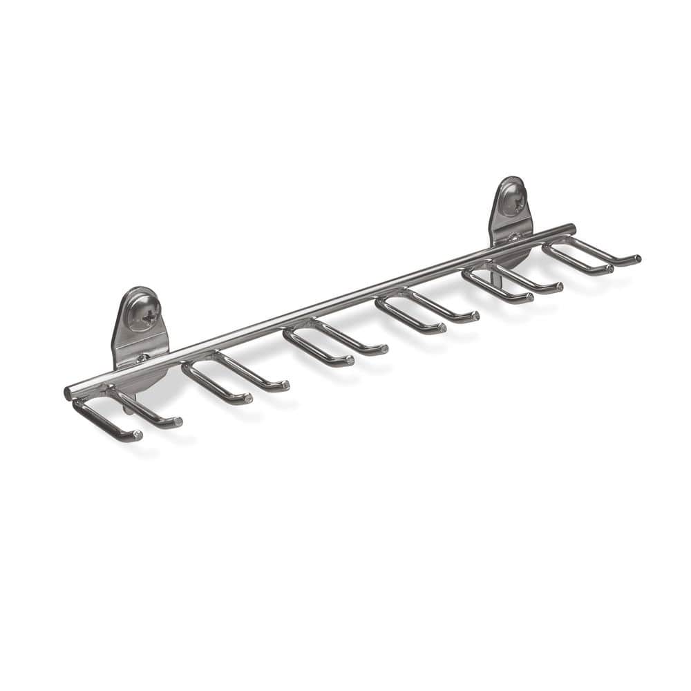 8-1/8 in. W Stainless Steel Multi-Prong Tool/Wrench Holder for 1/8 in. and 1/4 in. Pegboard, (1-Pack) - Hercitys