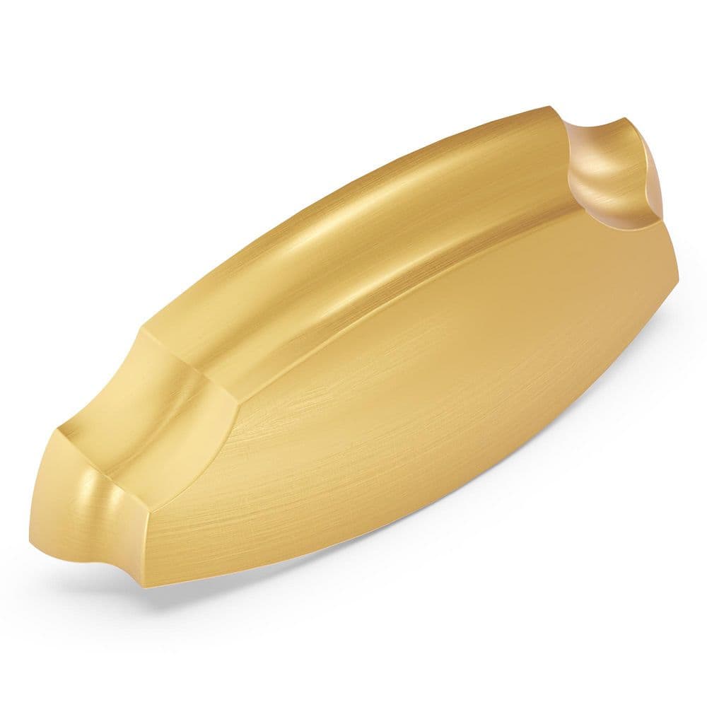 Veranda Collection 3 in. (76 mm) and 3-3/4 in. (96 mm) Center-to-Center Brushed Golden Brass Drawer Pull (10-Pack) - Hercitys