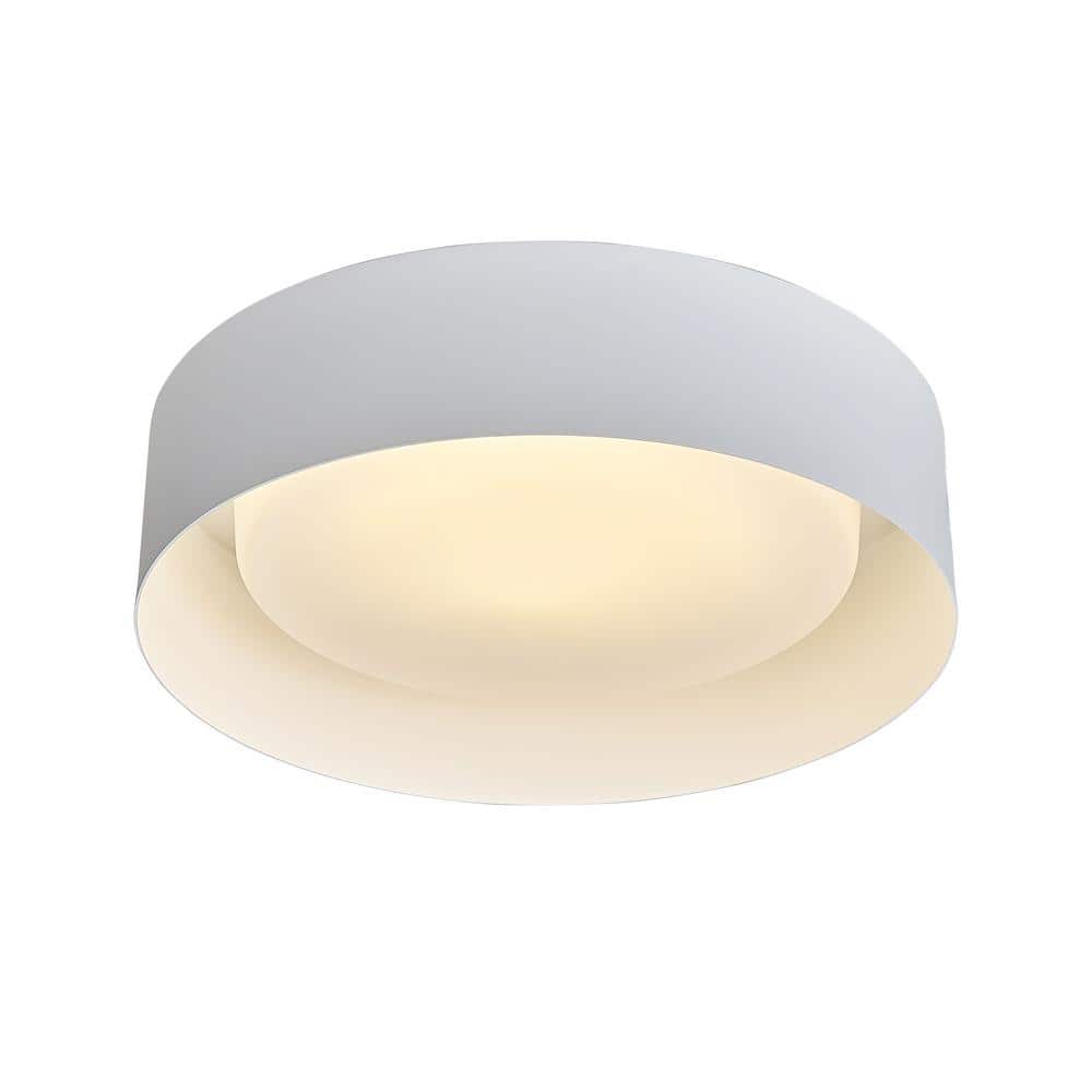 Marley 15.75 in. White Selectable LED Flush Mount Ceiling Light - Hercitys