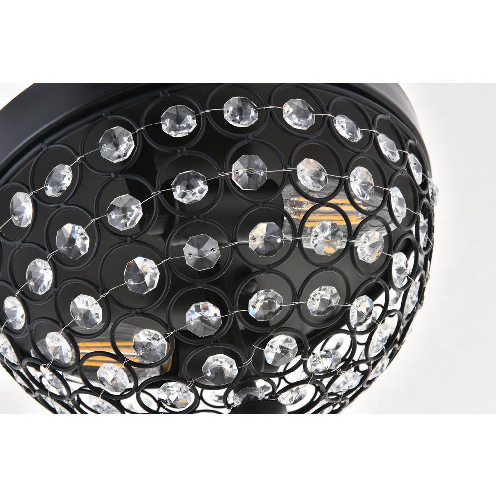 Timless Home 10 in. 2-Light Midcentury Modern/School House Matte Black And Clear Flush Mount with No Bulbs Included - Hercitys