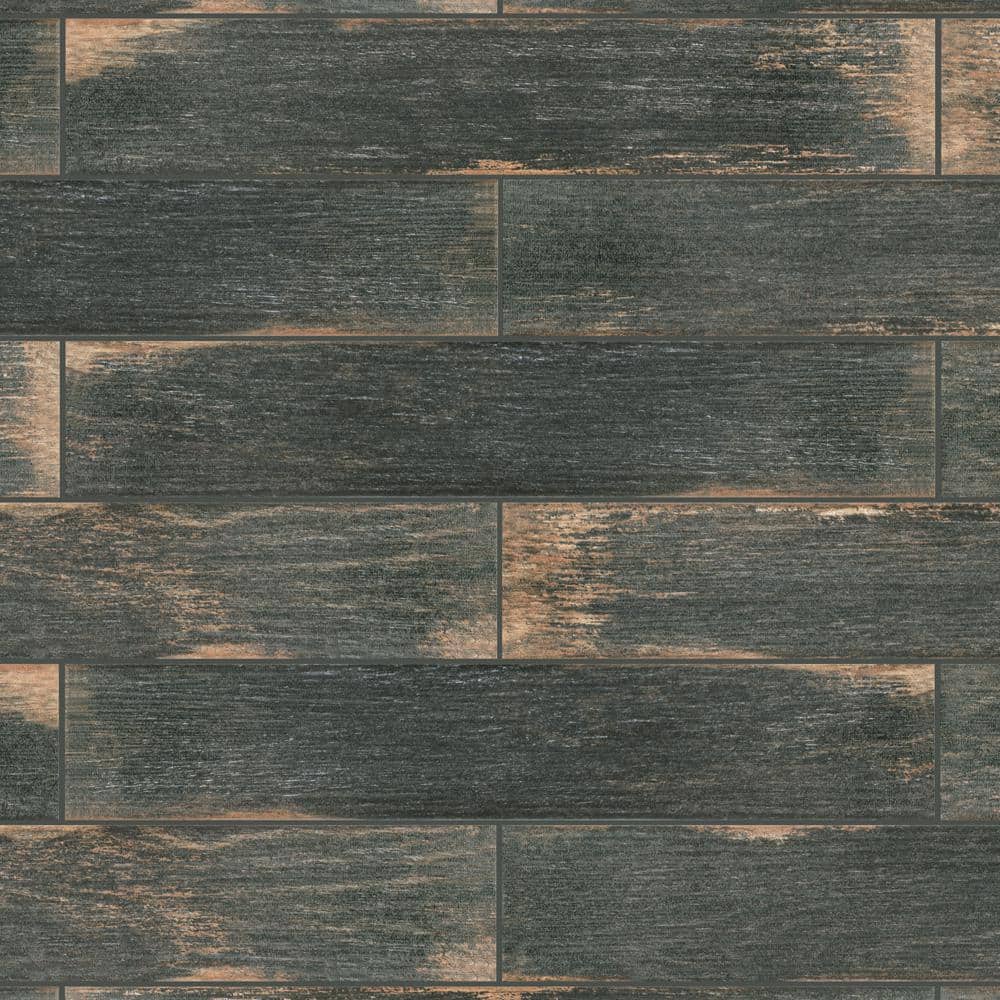 Bora Dark 3-1/8 in. x 17-1/2 in. Porcelain Floor and Wall Tile (12.0 sq. ft./Case) - Hercitys