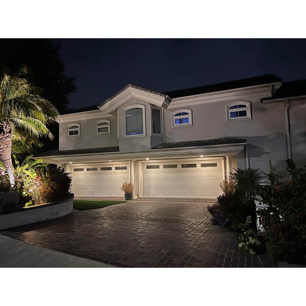 Round Slim Disk Length 7 in White Recessed Integrated LED Trim Kit Round Fixture 3000K Warm White New Construction - Hercitys