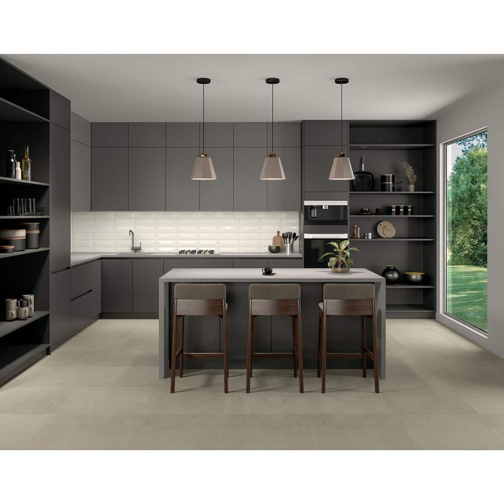 LuxeCraft Santorini Glossy 4-1/4 in. x 12-7/8 in. Glazed Ceramic Wave Crest Wall Tile (8.36 sq. ft./case) - Hercitys