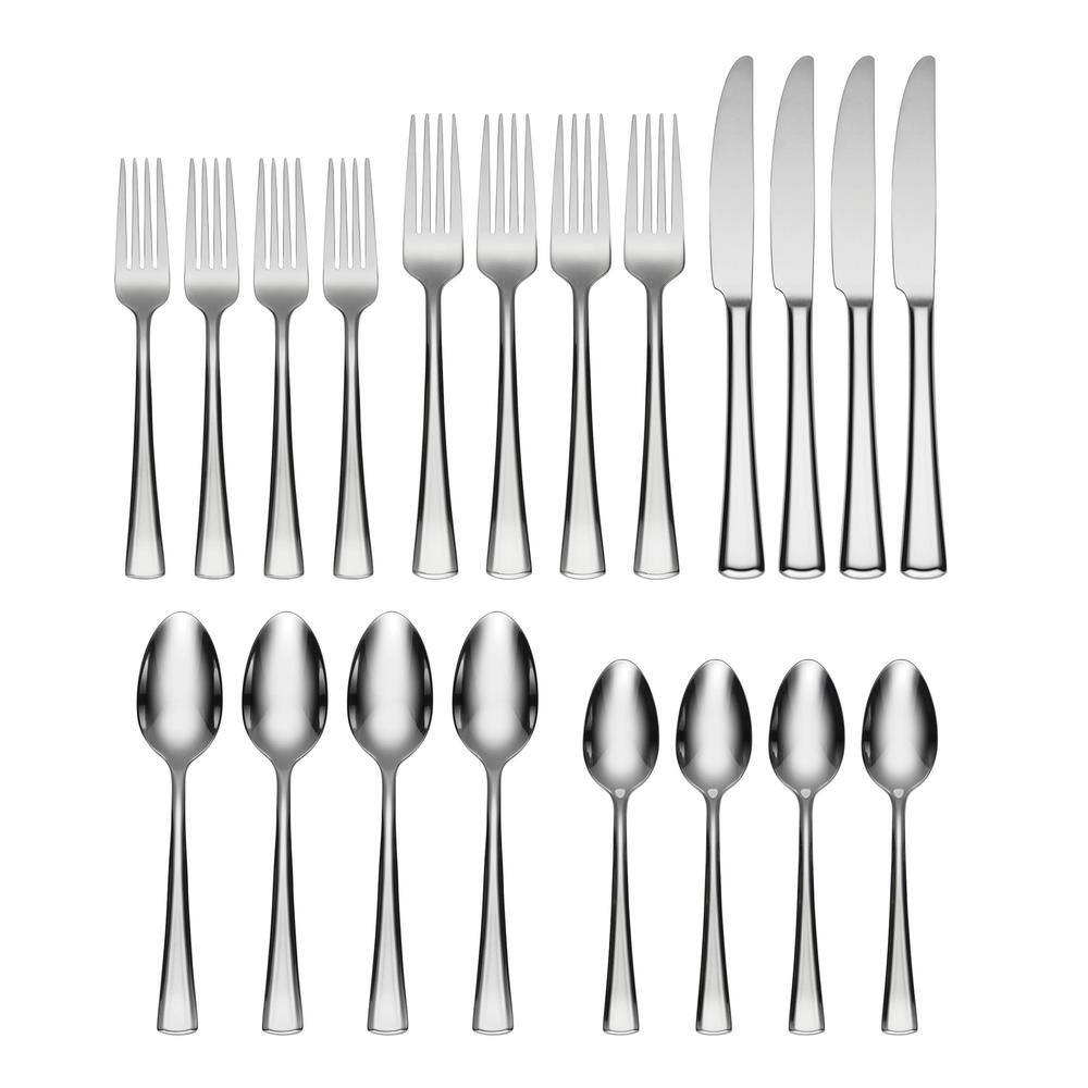 Noble 20-Piece Silver 18/0-Stainless Steel Flatware Set (Service For 4) - Hercitys