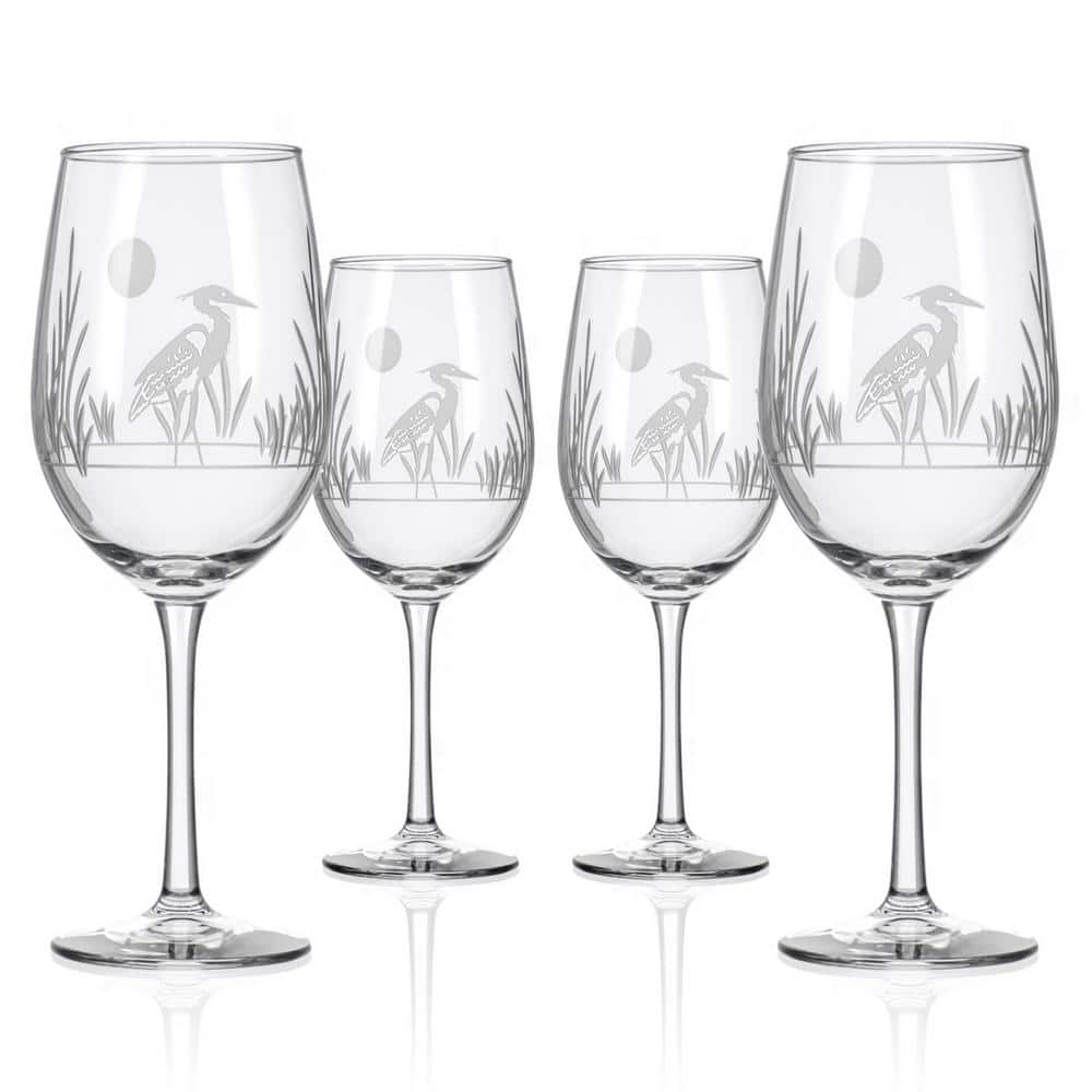 Heron 12 oz. White Wine Glasses – Set of 4 - Hercitys
