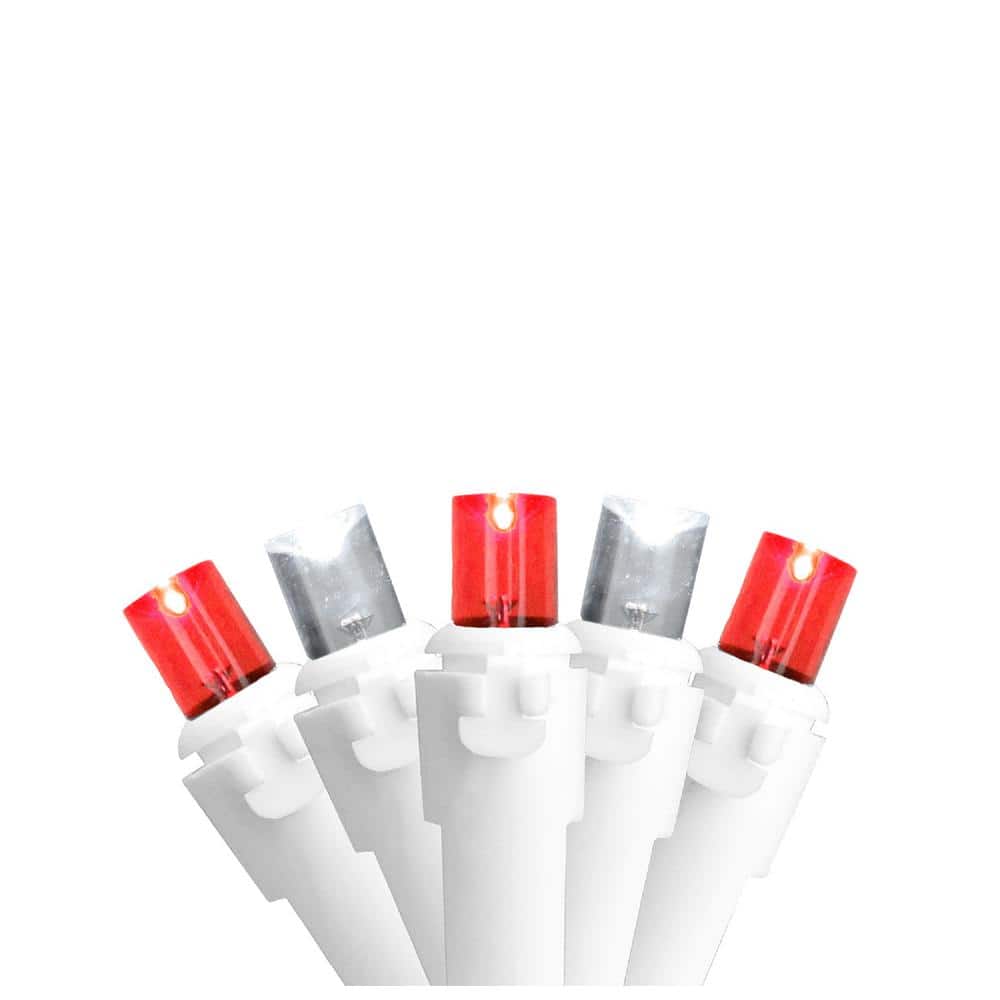 6.75 ft. 100-Light Red and Pure White LED Wide Angle Icicle Lights - Hercitys