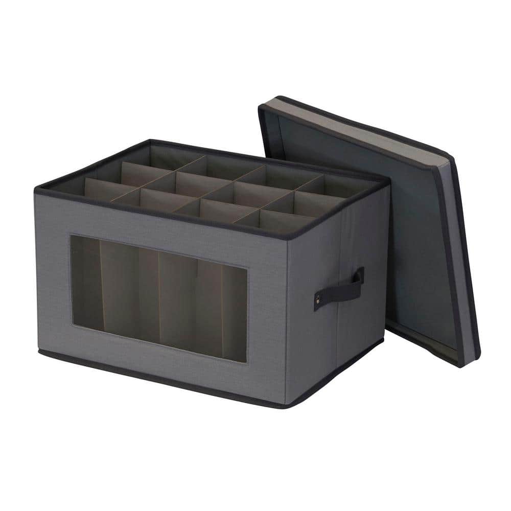 Stemware Storage Box in Gray - Hercitys