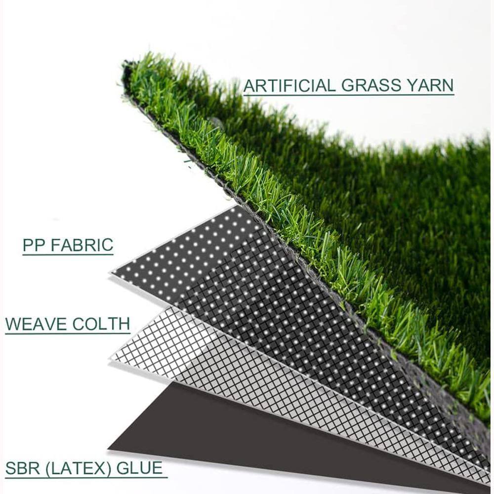 Realistic 11 ft. W x Cut to Length Green Artificial Grass Turf - Hercitys