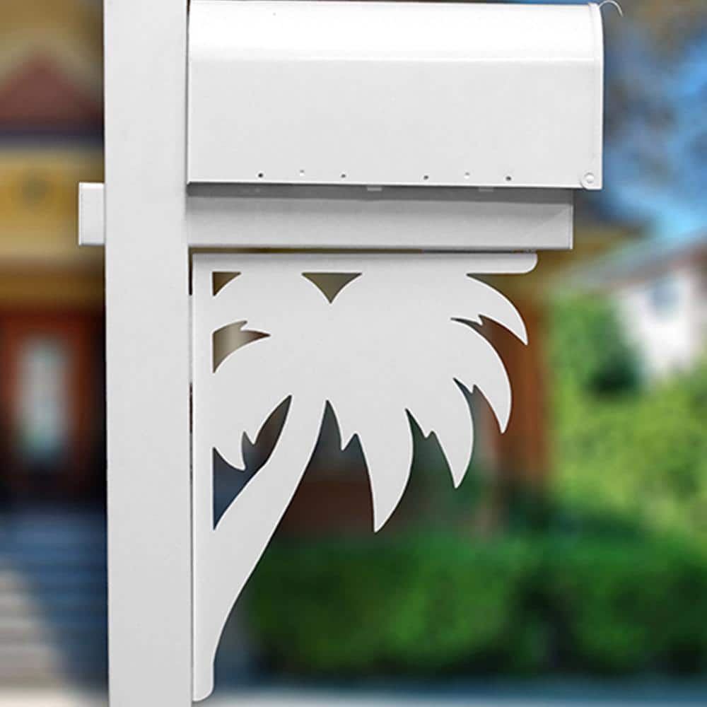 Decorative 16 in. Paintable PVC Palm Mailbox or Porch Bracket - Hercitys