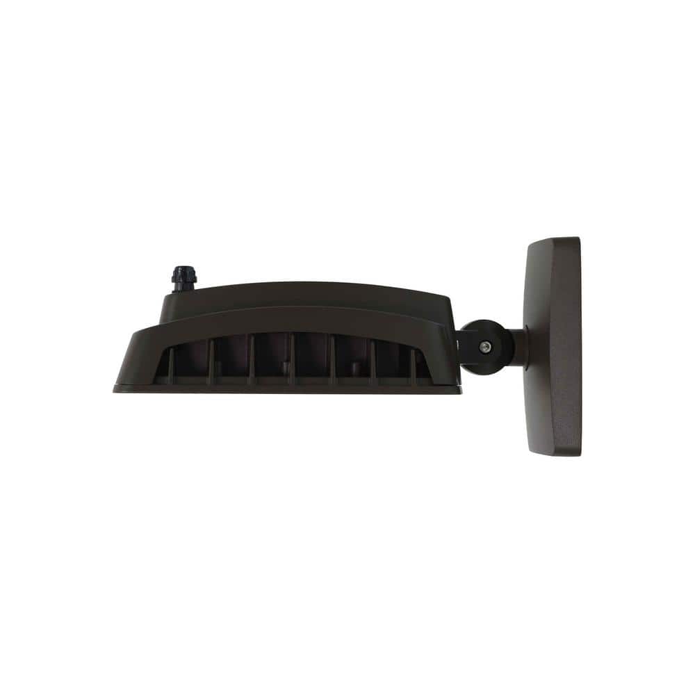 600W Equivalent Integrated LED Bronze Outdoor Commercial Wall Mount Area Light, 8500 Lumens, 4000K, Dusk-to-Dawn - Hercitys