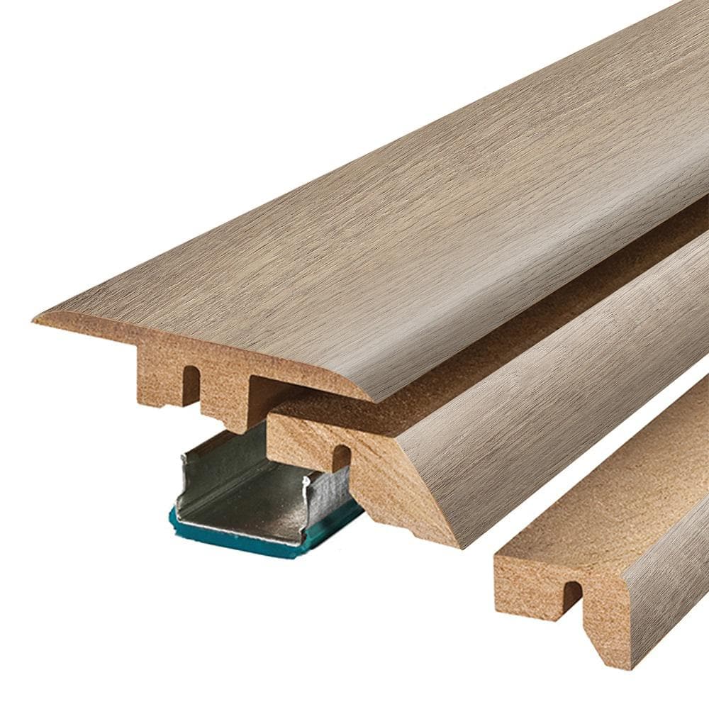 VAPOR 0.75 in. T x 2.37 in. W x 78.7 in. L Textured Wood Look Laminate Moulding/Trim 4 in 1 Molding - Hercitys