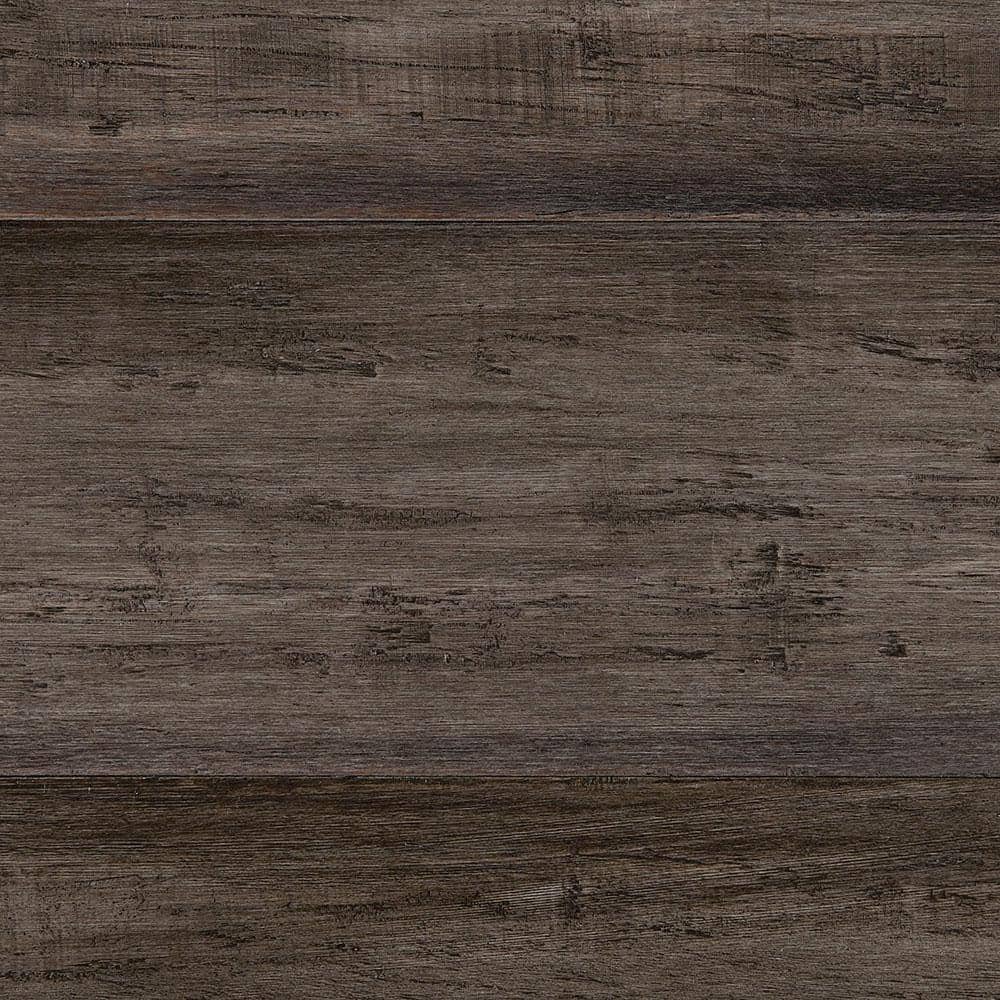 Tacoma 3/8 in. T x 5.2 in. W Hand Scraped Strand Woven Solid Bamboo Flooring (26 sqft/case) - Hercitys