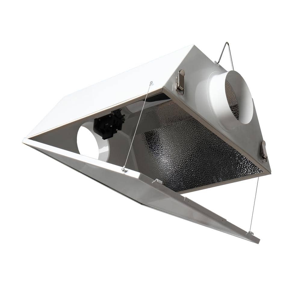 Double Ended Large Air Cooled with 6 in. Duct and Glass Panel Grow Light Reflector for up to 1000-Watt - Hercitys