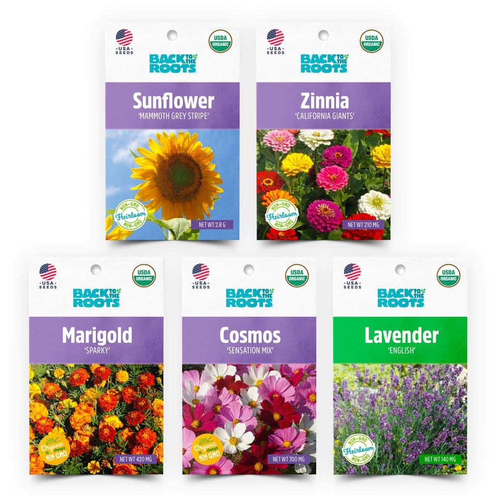 Organic Flowers Seeds Variety (5-pack) - Hercitys