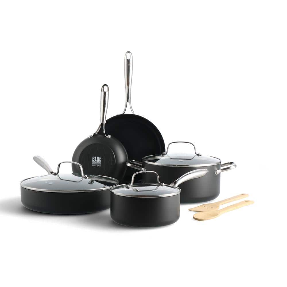 HD 10-Piece Hard Anodized Aluminum Cookware Set - Hercitys