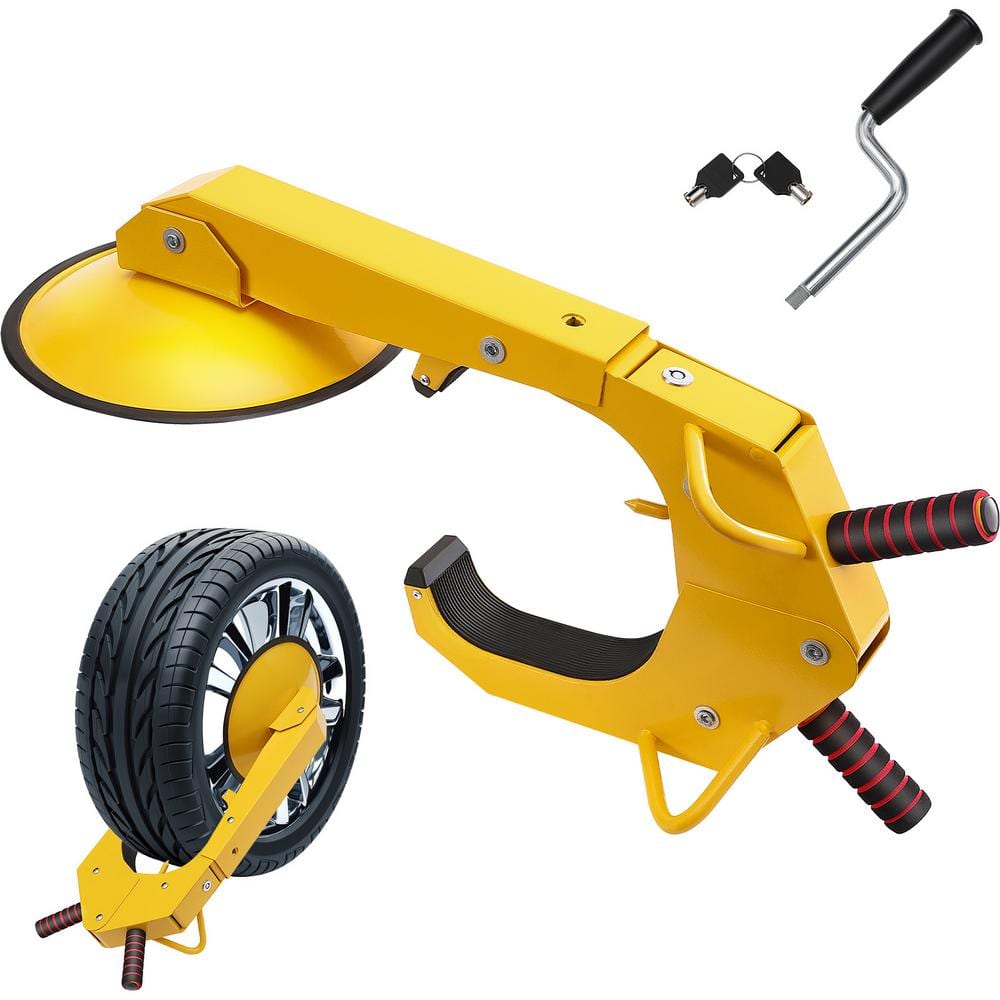 Wheel Lock Clamp, 1 Pack Trailer Wheel Lock, Heavy-Duty Anti Theft Tire Lock, Adjustable Tire Boot Lock Tire Claw - Hercitys