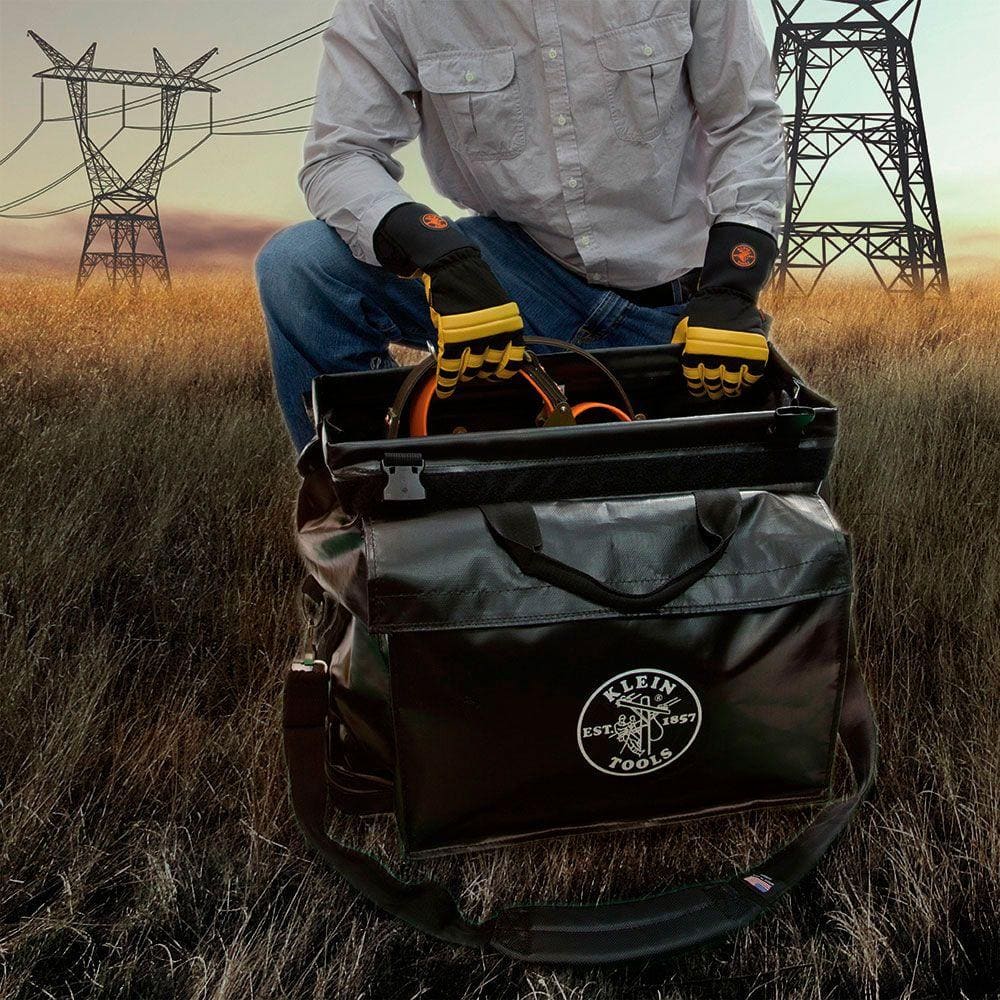 Tool Bag, Vinyl Equipment Bag, Black, Large - Hercitys