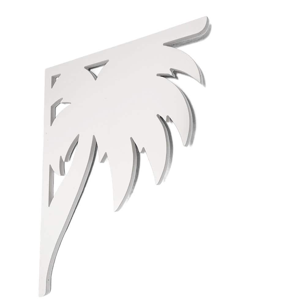 Decorative 16 in. Paintable PVC Palm Mailbox or Porch Bracket - Hercitys